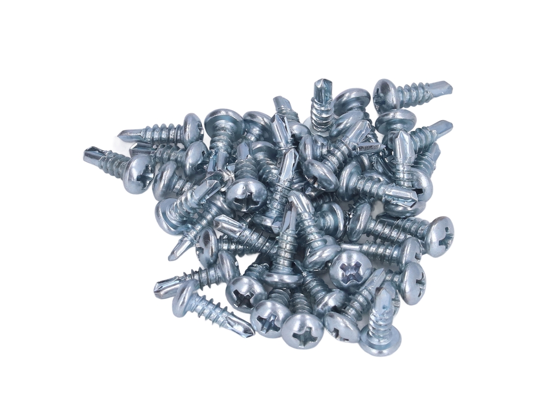 Laxiscreed Conjunto De 50 Parafusos De Aço Carbono Galvanizado Com Cabeça Redonda E Phillips