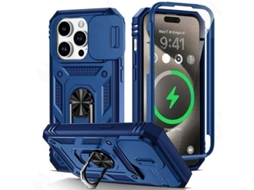 Capa 360 Military Grade Para Iphone 16 Pro (azul)