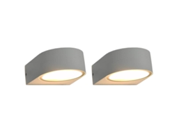 Vidaxl Candeeiros De Parede Para Exterior Redondos 2 Pcs 11 W Branco