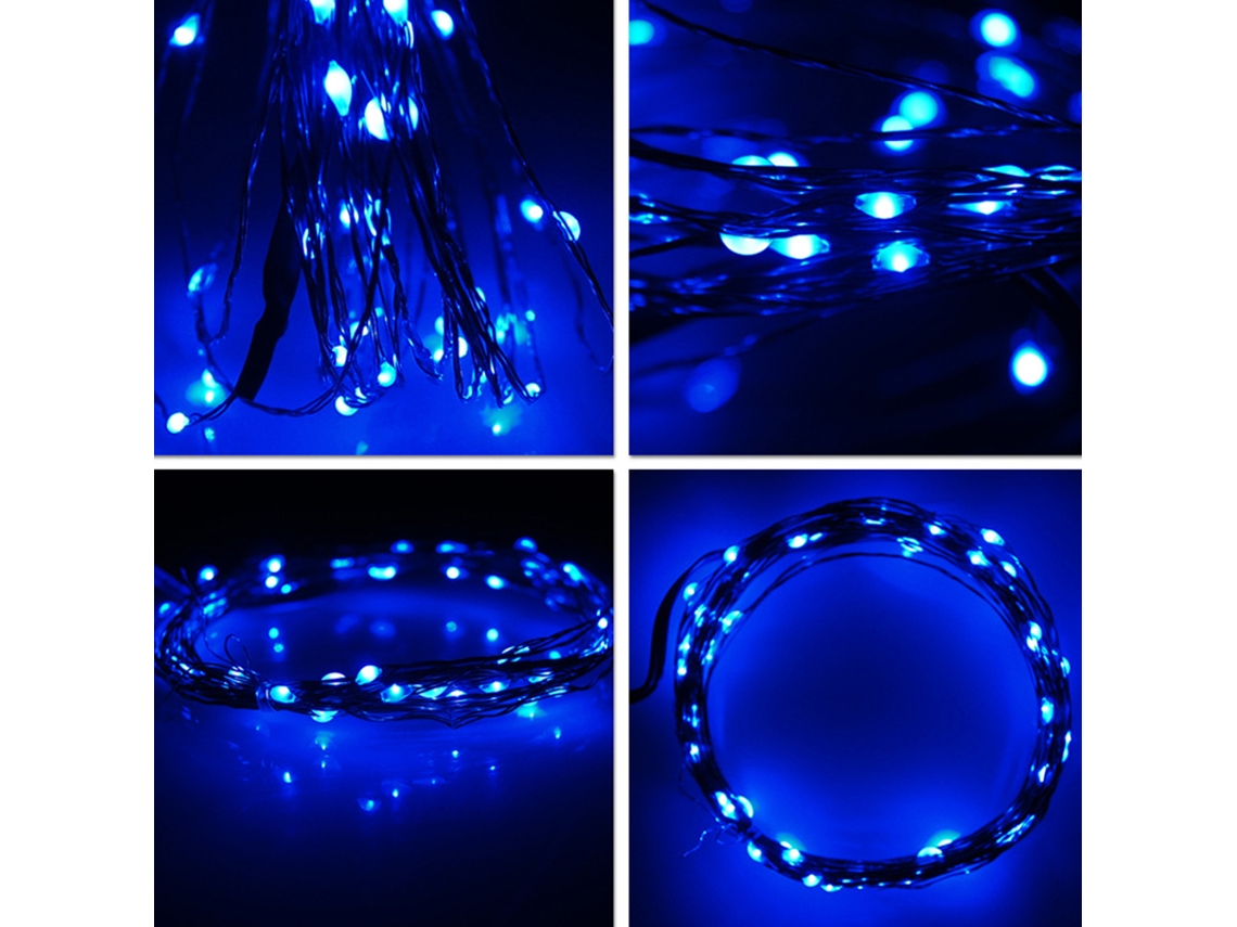 Corda De Luz Led Com 8 Funções E 100 Luzes