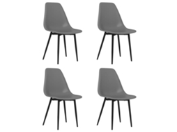 Dining Chair, Dining Chairs Vidaxl Cinzeto Polipropileno (n/a)