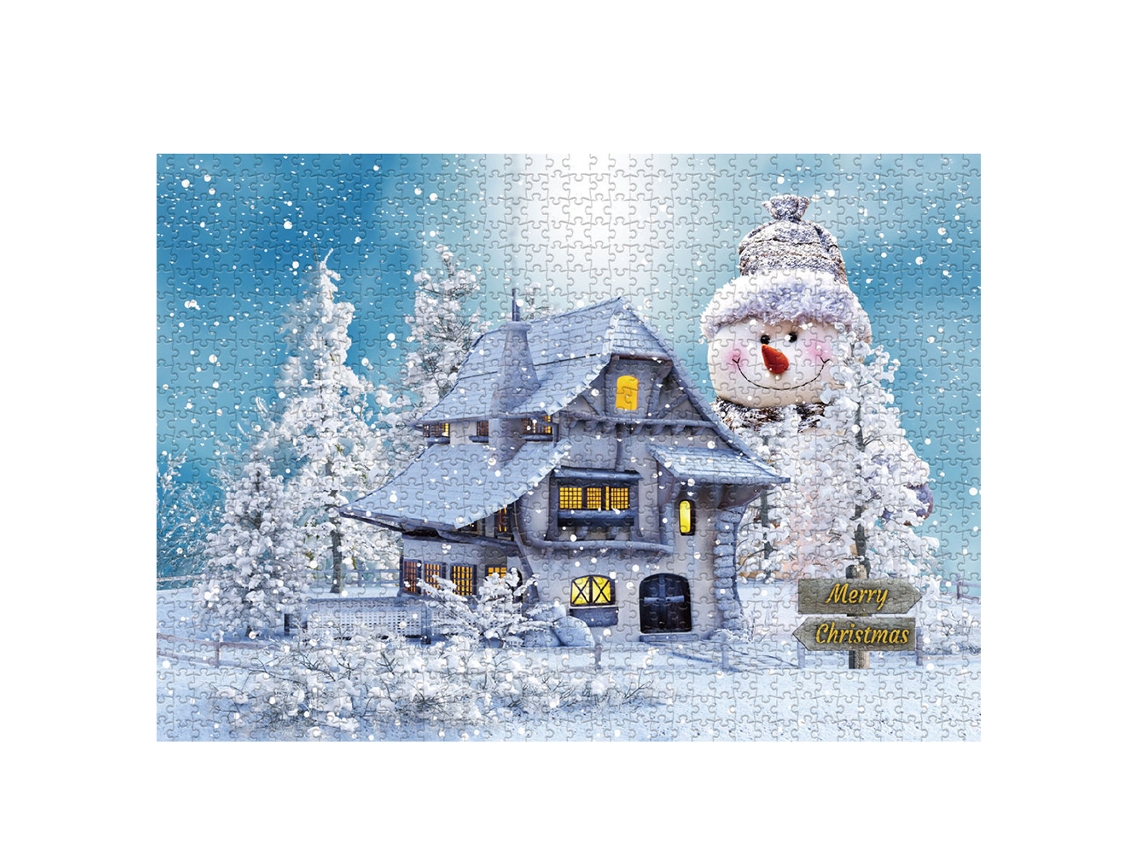 Ats 1000 Peças Puzzle de Natsal Feliz Natsal Exercita a Memória Alivia o Estresse Quebra cabeças
