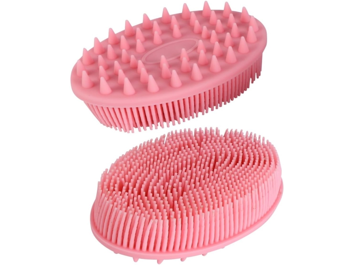 Conjunto De 2 Escovas Silicone Para Banho Ounona, Para Massagem E Limpeza, Fáceis De Usar