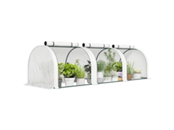 Mini Greenhouse Of Garden Greenhouse Has Tomates 3l X 1l X 0. 8h M Steel Foot High Densité 140 G / M² Anti - Uv 3 Windows White