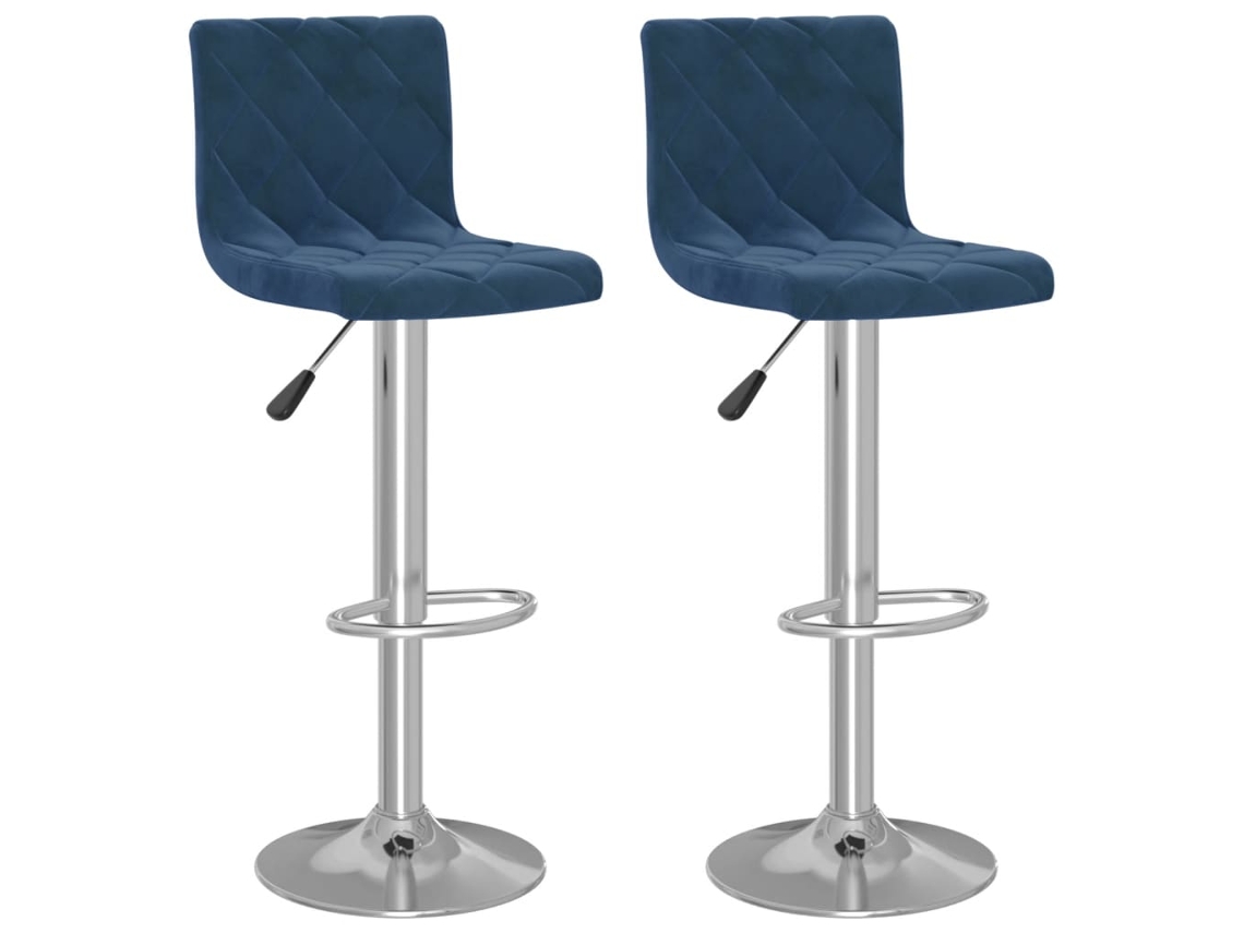 Bar Stool, Bar Stools Vidaxl Azul Veludo (n/a)