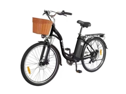 Bicicleta Elétrica Dyu C6 Para Adultos Bicicleta Elétrica Urbana De 26 Com Cesto Motor De 350 W Bateria De 36 V E 12,5 Ah