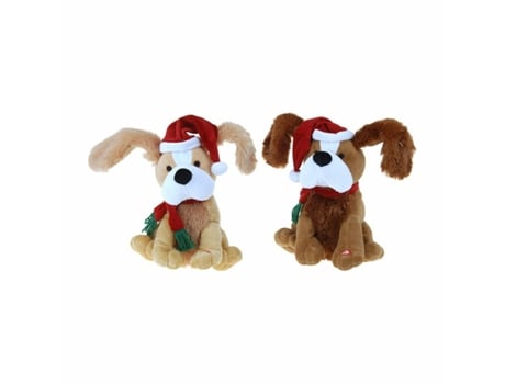 PELUCHE CÃO XMAX COM CACHECOL, COM MOVIMENTO E SOM 25CM