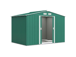 Abrigo 4,83m² 277x195x192cm Metálico C/ Base Reforçada, Verde Escuro