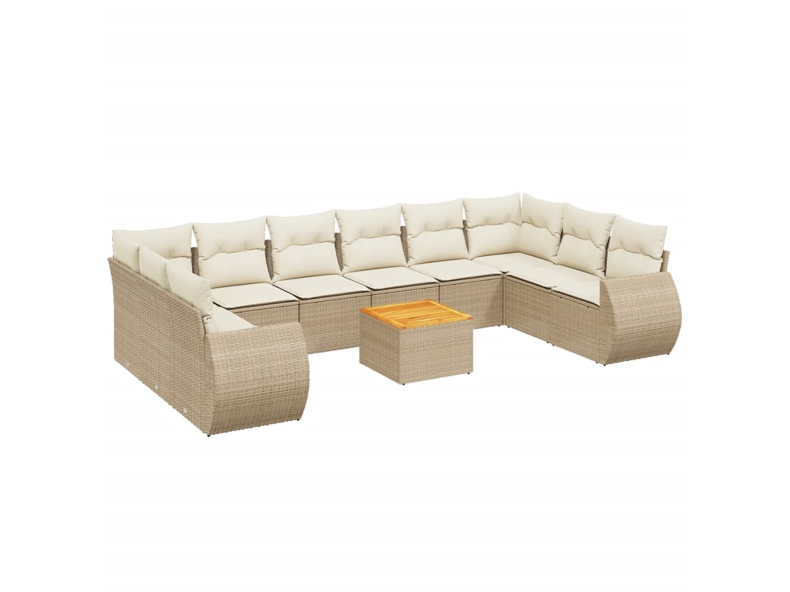Garden Sofa Set, Garden Sofa Sets Vidaxl Bege Rattan / Vime (n/a)