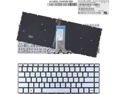 Teclado Backlight para Portátil HP Pavilion 14-Bs 14-Bs000 14-Bs100 14-Bs500 em Prata Sem Introdução em Pequeno Quadro