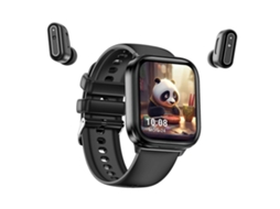 Relógio inteligente X9 com tela quadrada de 1,85 polegadas, 2 em 1, fone de ouvido Bluetooth Ly Ebike