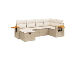 Garden Sofa Set, Garden Sofa Sets Vidaxl Bege Rattan / Vime (n/a)
