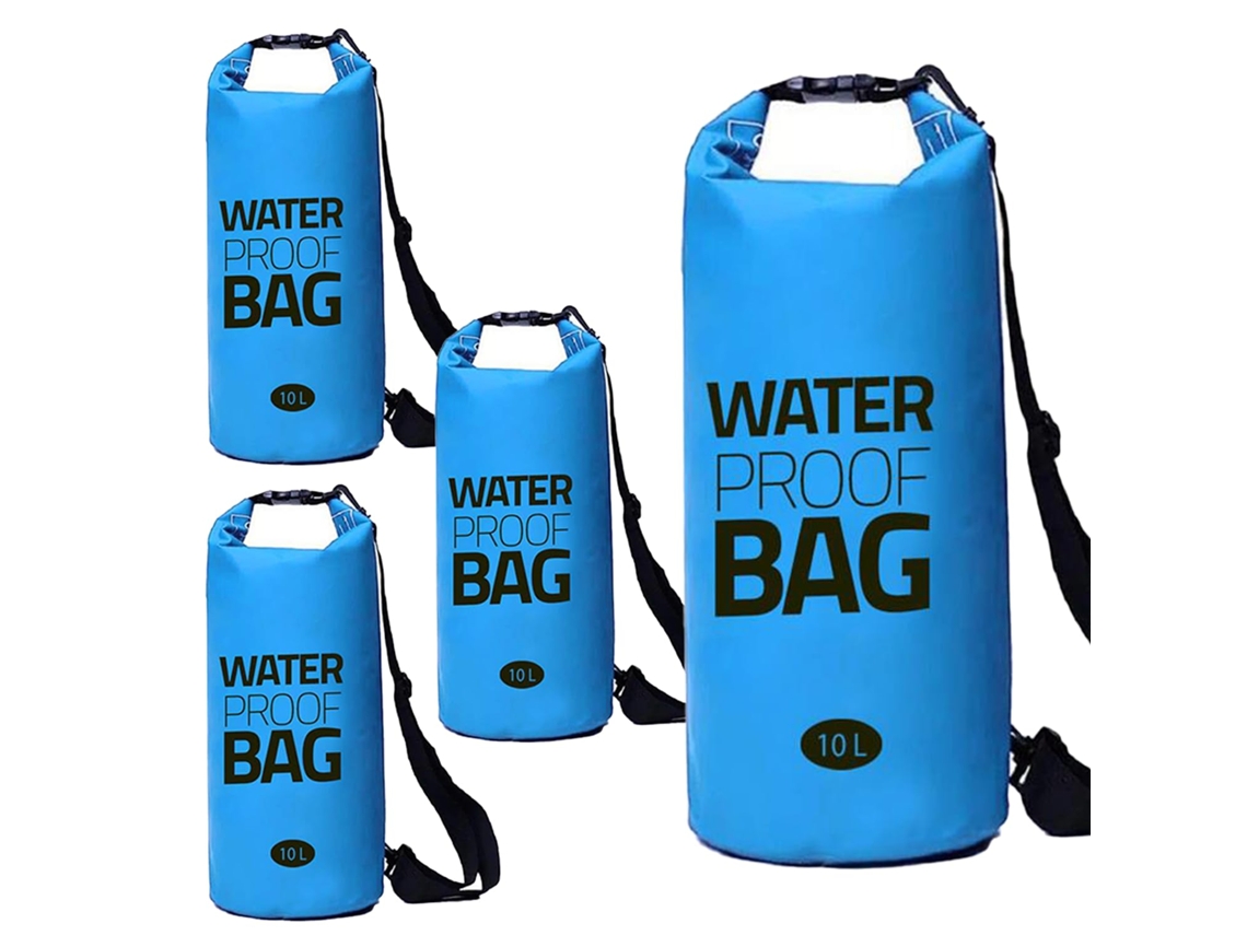 Conjunto 4 Dry Bags Impermeáveis 10l Azul