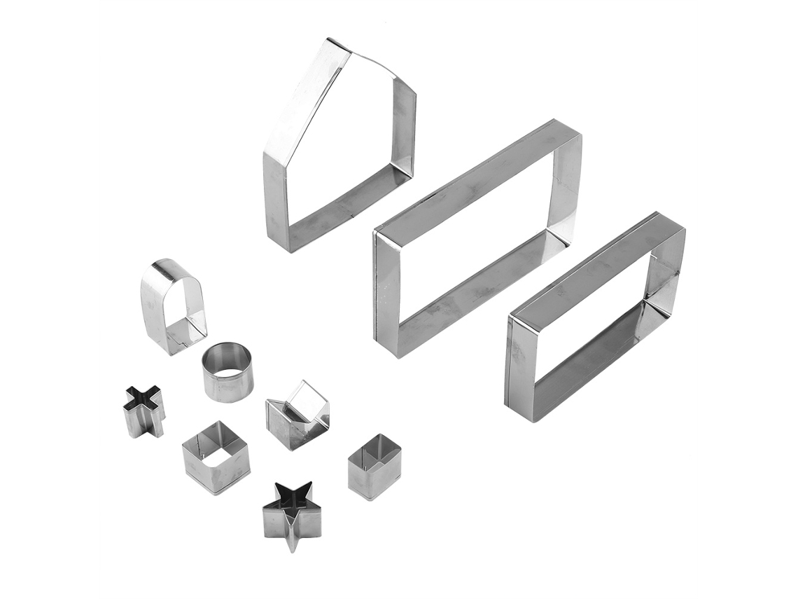Laxiscreed Moldes De Aço Inoxidável Para Galletas E Decoração Natal 3d, Conjunto De 10 Peças