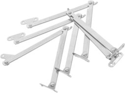 Dobradiças De Ferro Com Fechamento Suave Mobestech 4 Peças Suporte Ajustável Para Tampa Dobrável, Ideais Para Portas De