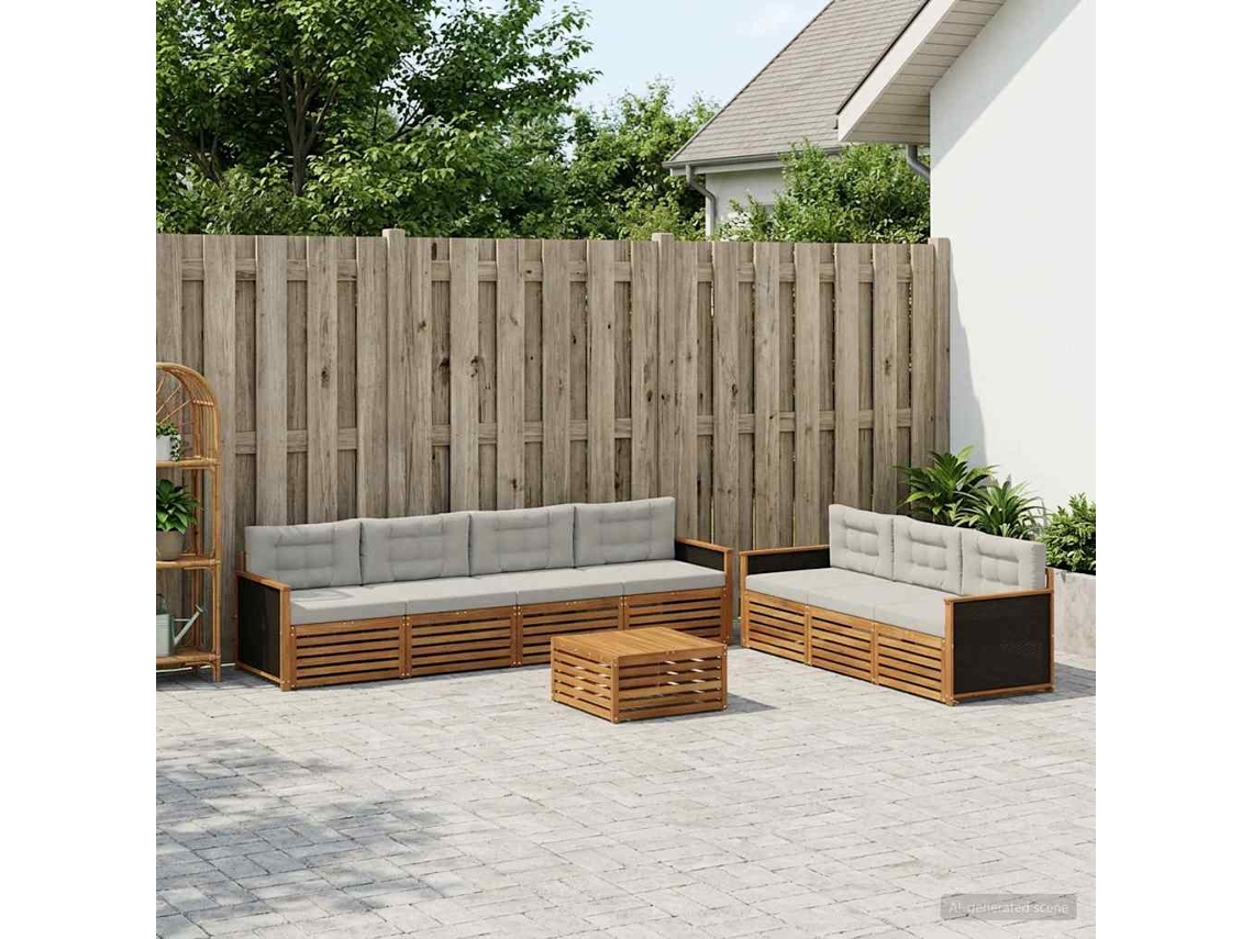 Vidaxl Conjunto De Sofás Para Exterior 8 Unid. Poliéster