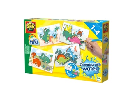 Jogo Criativo SES Colorir com Agua Dinossauros  My First 14465 (Idade Mínima Recomendada: 1 anos)