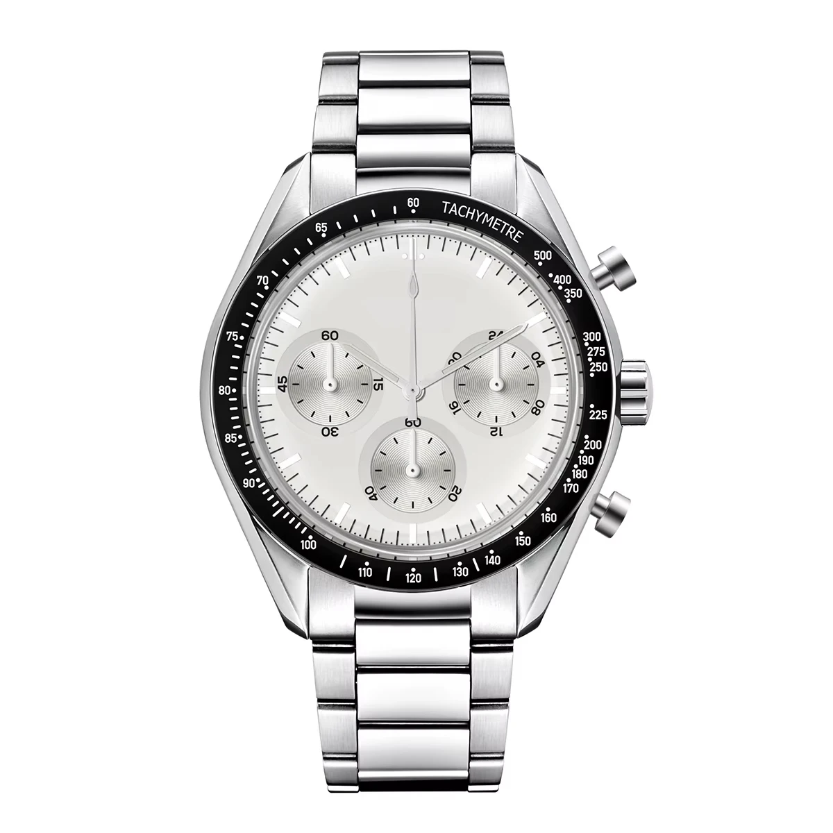 Relógio Masculino (preto/prateado) De 40 Mm Com Movimento De Quartzo, À Prova D'água E Com Vidro Mineral Luminoso.