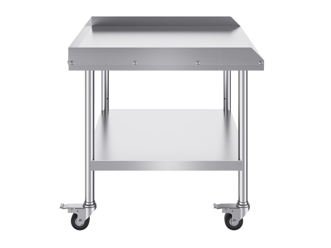 Mesa De Trabalho Succebuy Em Aço Inoxidável De 30 X 36 Polegadas Com 4 Rodízios Para Preparação De Alimentos Comerciais