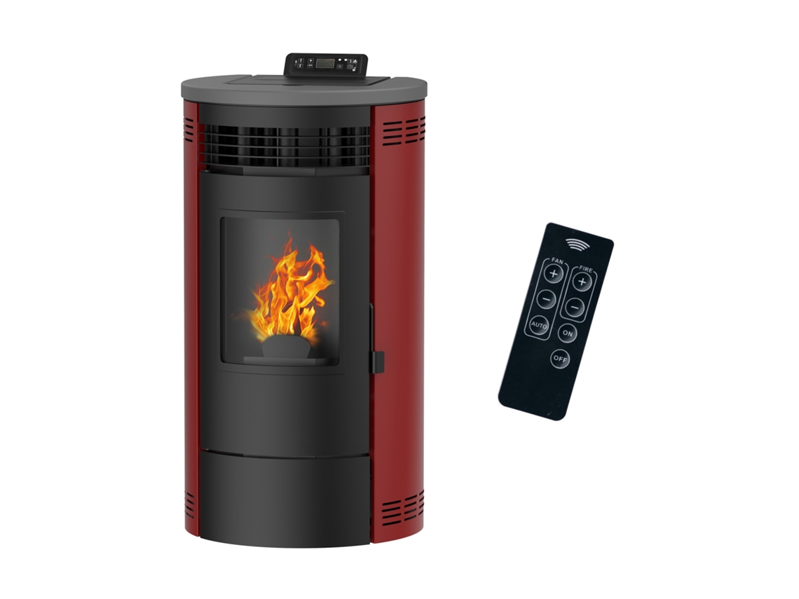 Salamandra A Pellets Flavia 9,5 Kw Sannover Bordeaux