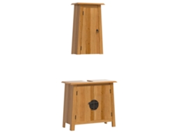 Conjunto de 2 Móveis para Casa de Banho em Madeira de Pinho Maciça MAISON EXCLUSIVE