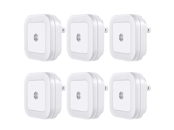 2026 6 Peças Lâmpada Noturna Quadrada Led Luz Branca Suave Controle de Luz para Quarto Corredor