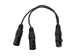 Cabo divisor XLR com fêmea de 3 pinos para transmissão de sinal de microfone EOOCOO