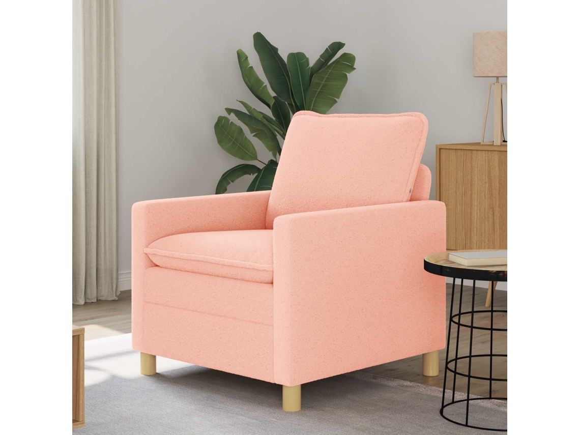 Vidaxl Sofá Rosa 76 X 81 X 87,5 Cm Tecido