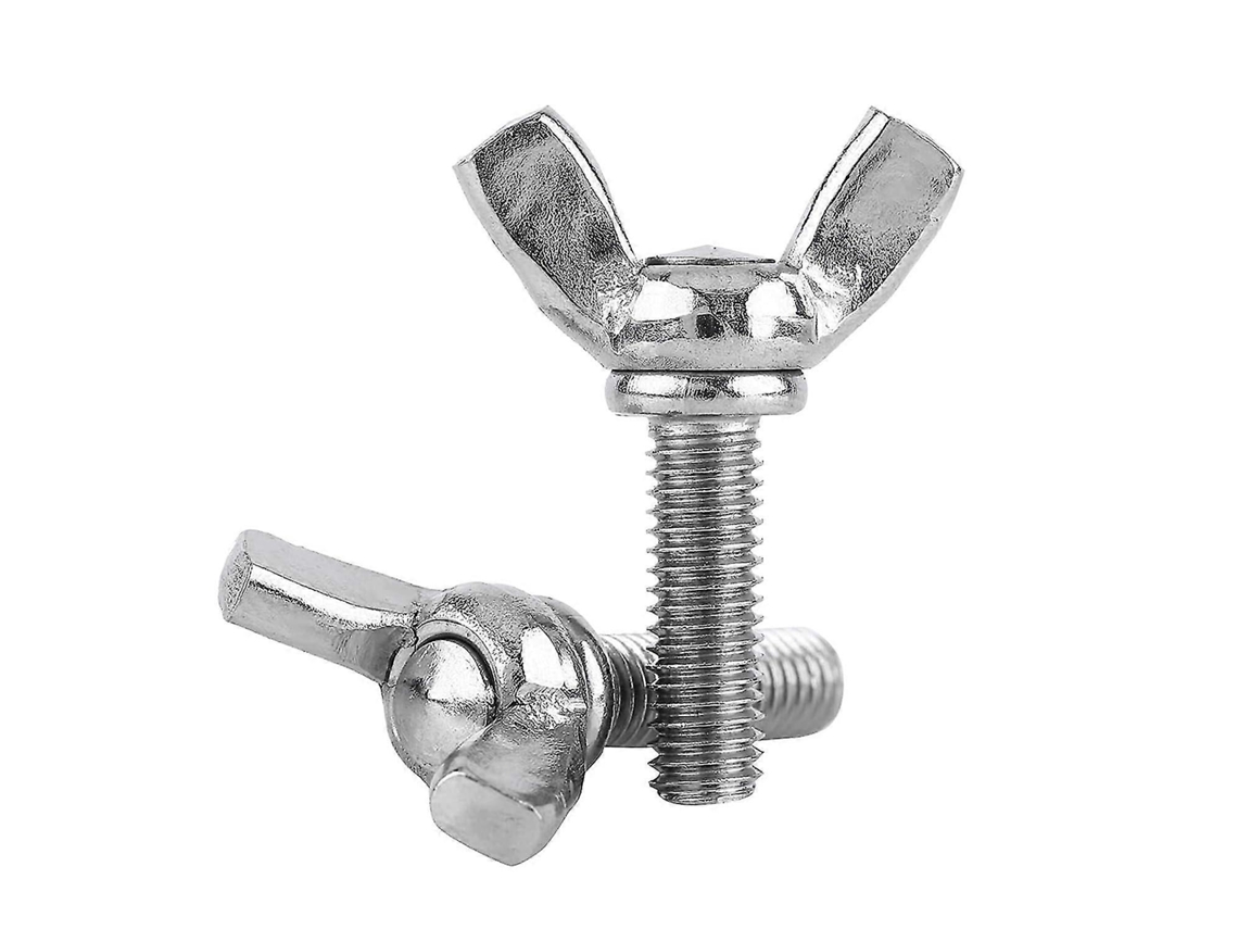 Rebe tornillos de Ala de Acero Inoxidable 304 Plata para Mano Sin Herramientas (5 Piezas)
