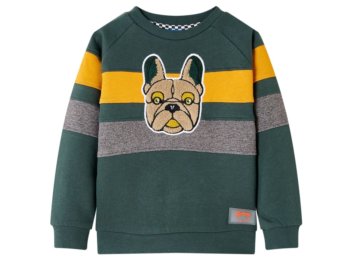 Sweatshirt Para Criança Verde-escuro 116