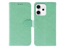 Capa Tipo Carteira De Couro Pu Com Alça Para Oppo Reno14 F 5g, Verde