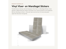 Vloertegel Antideslizante - Adesivo Pvc Para Pisos - Autoadherente - 30cm X 15cm - Conjunto De 12 - Ambientalmente Amigável - Vloerstickers