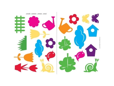 Bolsa de 132 maxi adesivos de jardim 210 x 297 mm