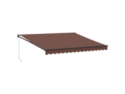 Toldo retrátil VIDAXL Marrom Alumínio (400x300 cm)