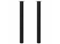 2 Pernas De Mesa Telescópicas, Preto 710 Mm-1100 Mm