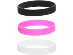 Pulseira esportiva de silicone macio, 3 peças elásticas