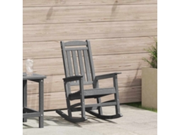 Vidaxl Cadeira De Baloiço De Jardim Cinzento-claro Hdpe