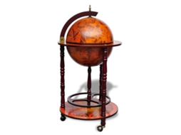 Globe Bar, Globe Bars Vidaxl Marrom Madeira (n/a)
