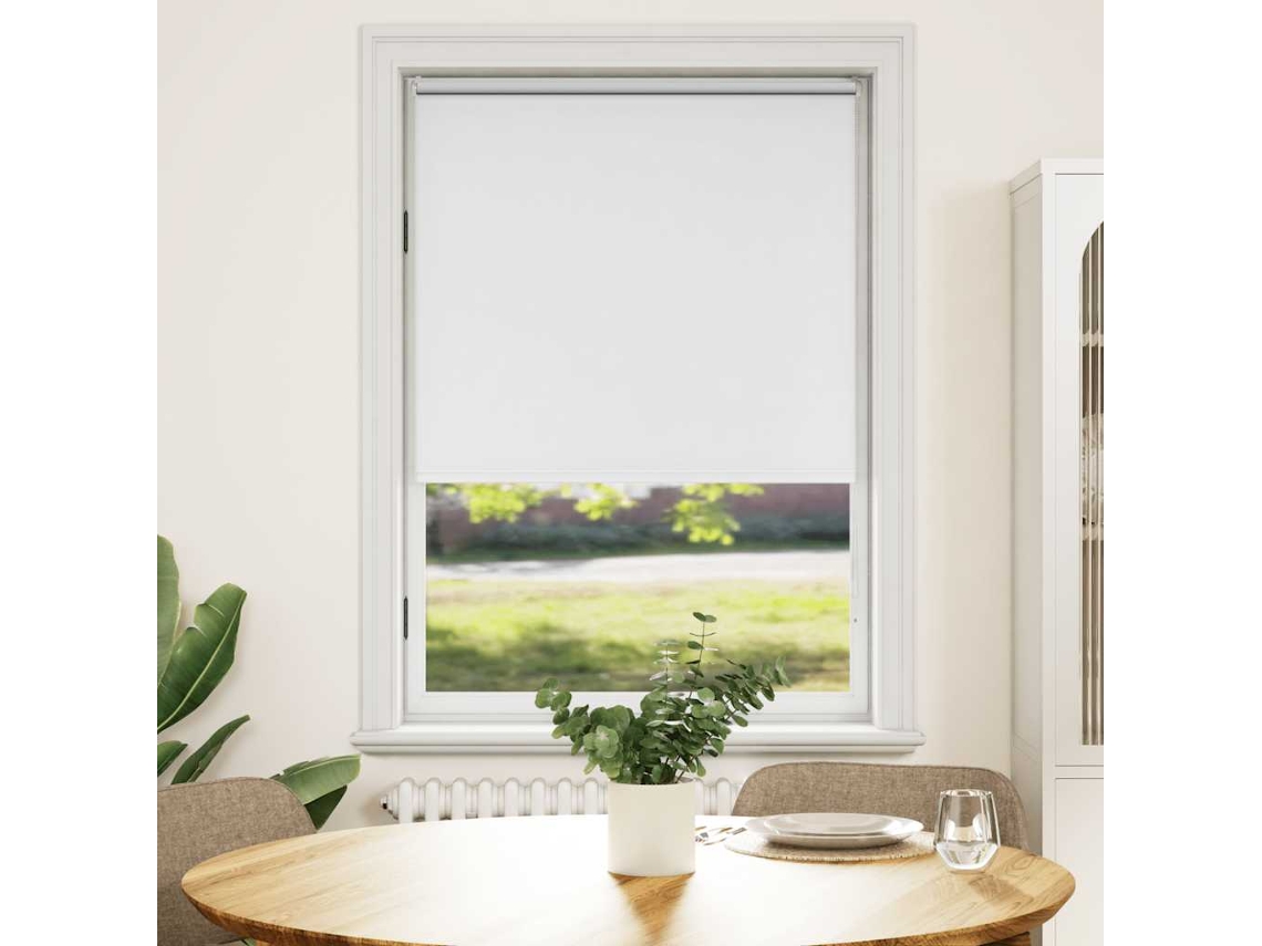 Vidaxl Cortina De Rolo Blackout, 104,4 X 175 Cm, Largura Do Tecido 100 Cm, Branca