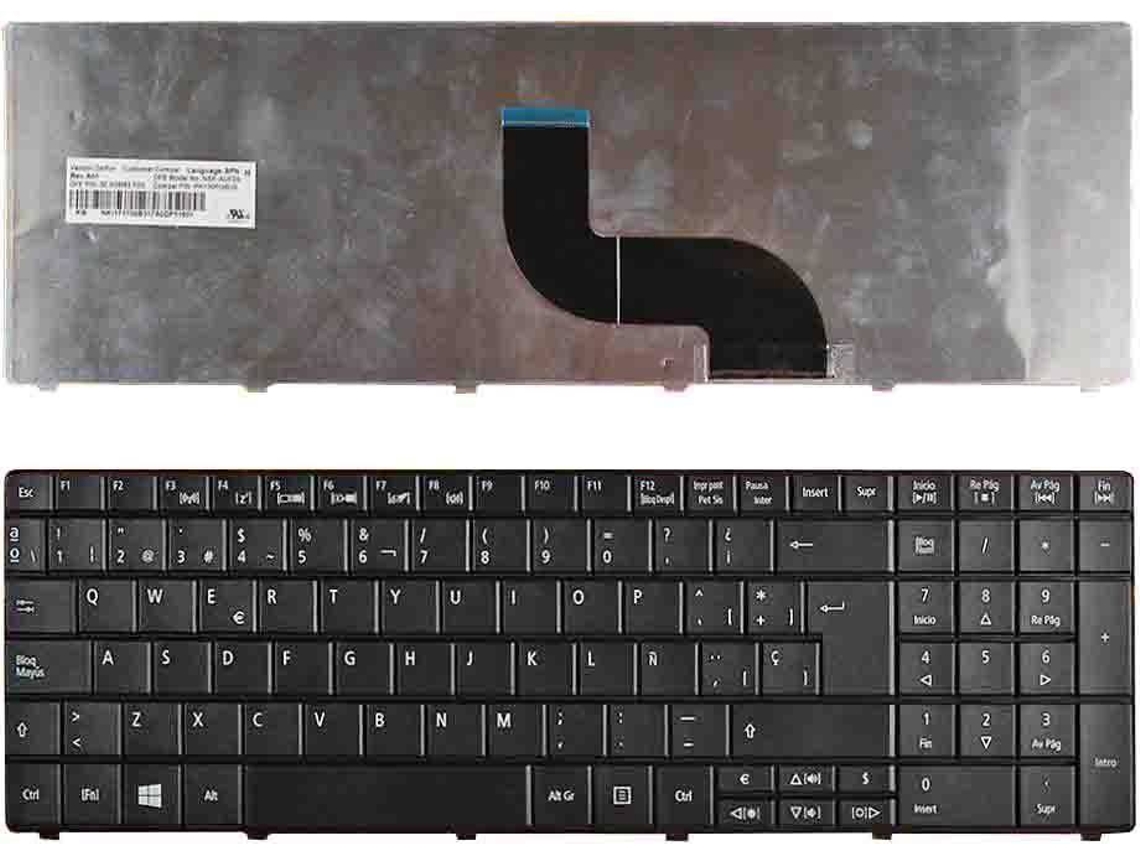 Teclado para Acer Tm8571 E1-521 E1-531 E1-531G E1-571 E1-571G Black Win8 Versão 3) Nsk-Au01S Pk130C92S00 9Z.N3M82.11D