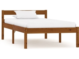 Bed Frame, Bed Frames Vidaxl Marrom Madeira De Pinho (90 X 200 Cm)