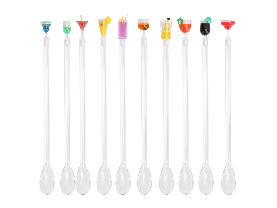 Conjunto De 10 Colheres De Bar Fofas Para Mexer Coquetéis, Acessórios De Cozinha Para Bar.