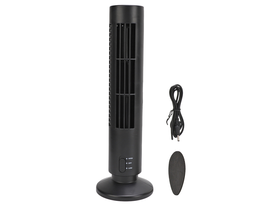 Tower Fan Usb 2 Gears Quiet Bladeless For Home Office Cooling