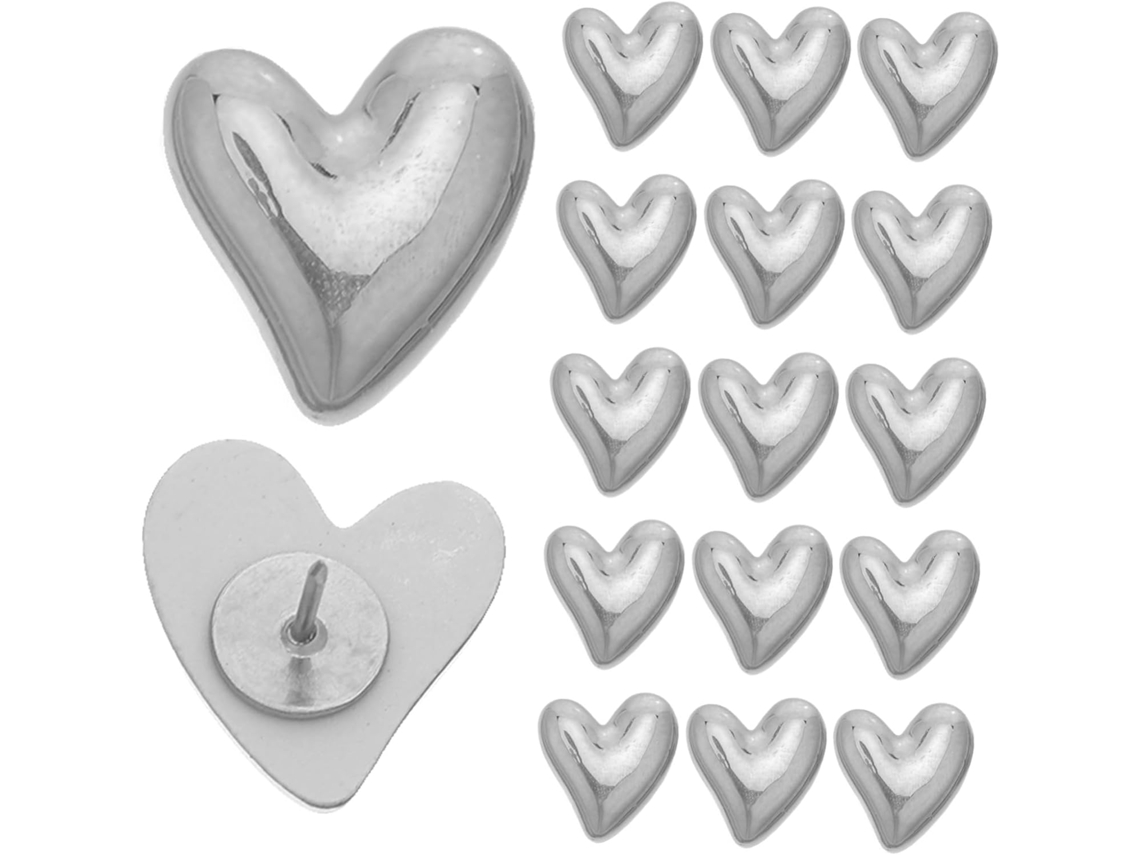 Conjunto de 30 Pregos com Acabamento Metálico para Cortiça e Parede, Textura Artística e Design Elegante, Ideal para