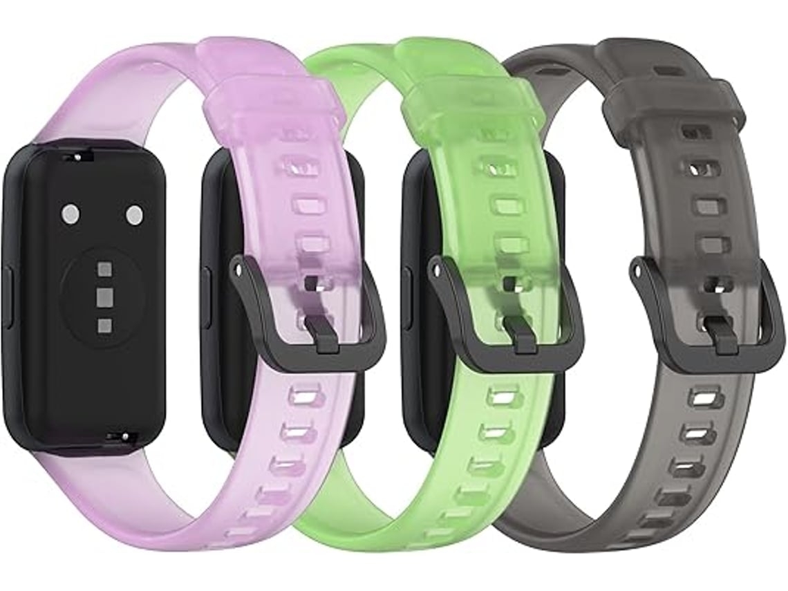 Lurelia Pulseira De Silicone Translúcida Ajustável, Compatível Com Huawei Band 7 (pacote 3), Design Versátil