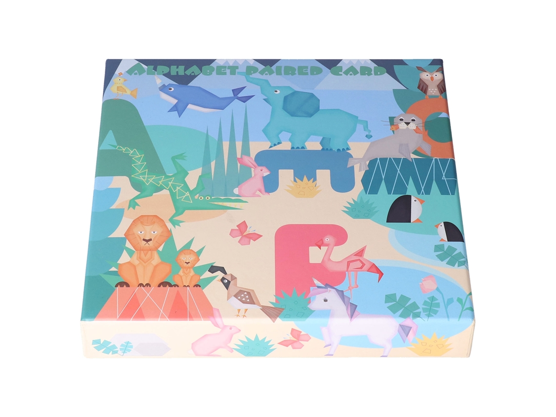 Ats set de Aprendizaje de Números Y Letras Madera Tarjetas Animales Juguete Educatsivo para Niños Letras Números