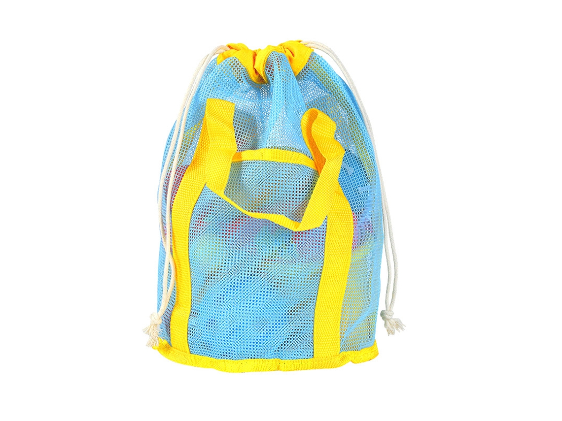 Bolsa De Armazenamento De Malha Para Brinquedos De Praia Yuysan 22x22x34cm Azul Claro