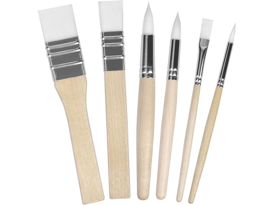 6 Pincéis De Arte, Conjunto De Pincéis De 6 Tamanhos Para Água, Óleo E Acrílico, Ideal Para Iniciantes