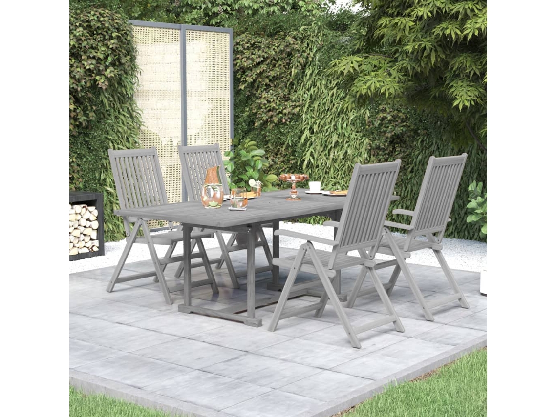 Pcs Conjunto De Jantar Jardim Madeira Acácia Maciça Dkd Home Decor