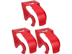 Dispensador de enchimento de plástico vermelho, conjunto de 3 peças